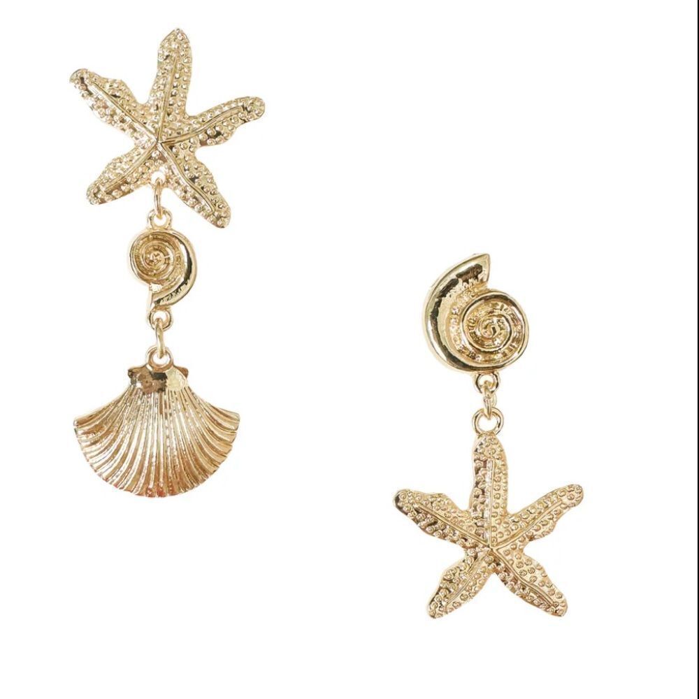 Bohemian Seashell earring drop A68